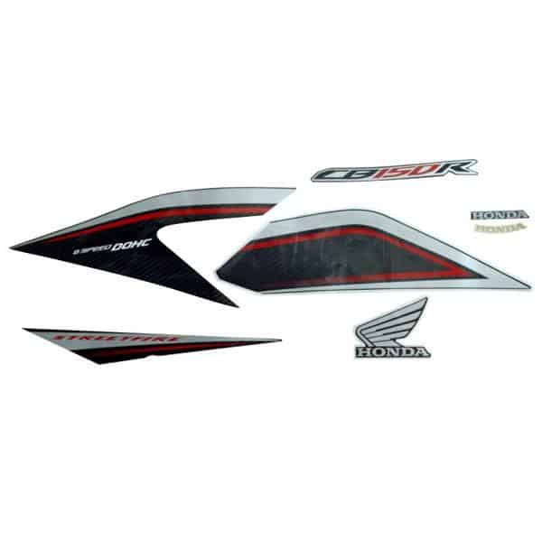 Sticker Body Kiri Hitam Silver – New CB150R StreetFire K15G