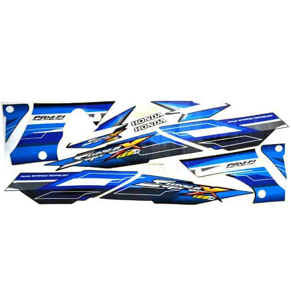 Sticker Body Kiri Kanan Black Blue – Supra X 125 FI