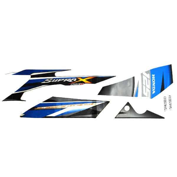 Sticker Body Kiri Black Blue – Supra X 125