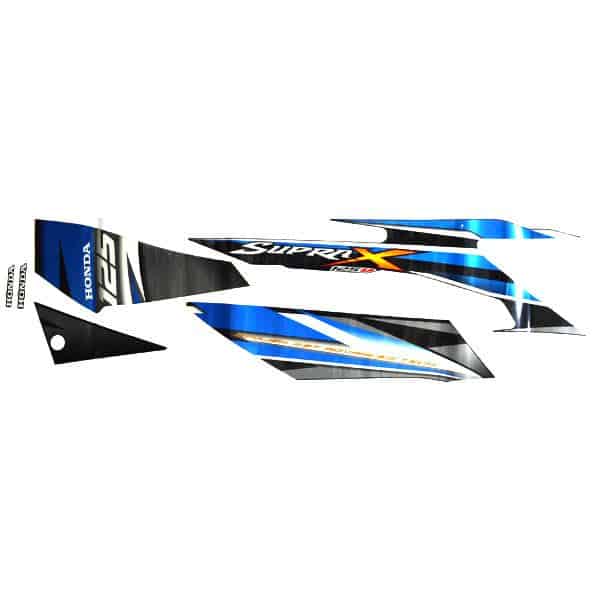 Sticker Body Kanan Black Blue 01 – Supra X 125