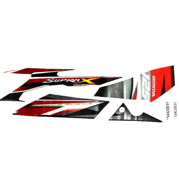 Sticker Body Kiri Black Red – Supra X 125