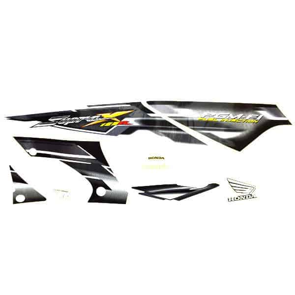 Sticker Body Kiri Kanan White Grey – Supra X 125 FI