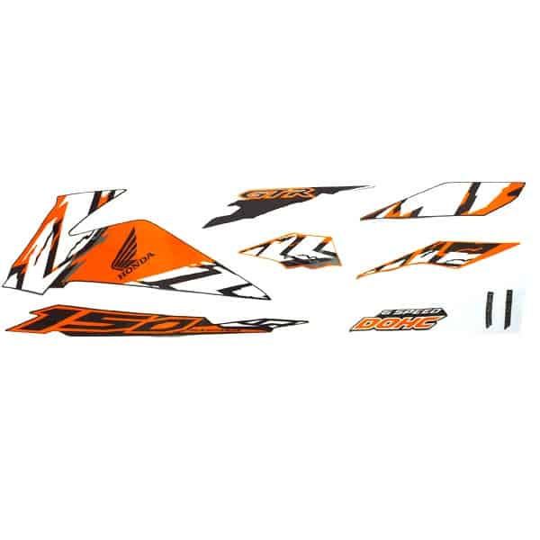 Sticker Body Kiri Black Orange –  Supra GTR 150