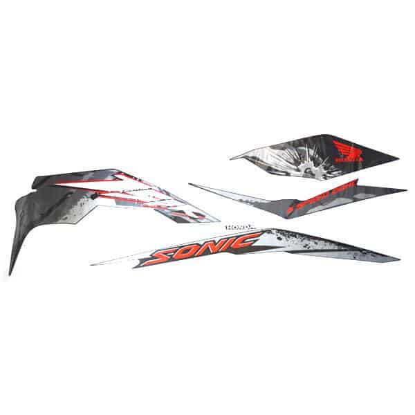 Sticker Body Kanan Hitam (Stripe Set Mat Black R) – Sonic 150R