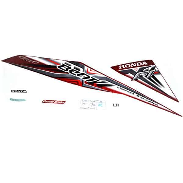 Sticker Body Kiri (Stripe Set Left Red) Merah – BeAT Sporty eSP New (K25)