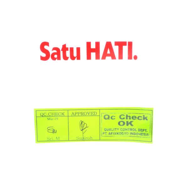 Stiker Satu Hati Kiri 77mm Honda CBR 150R K45N
