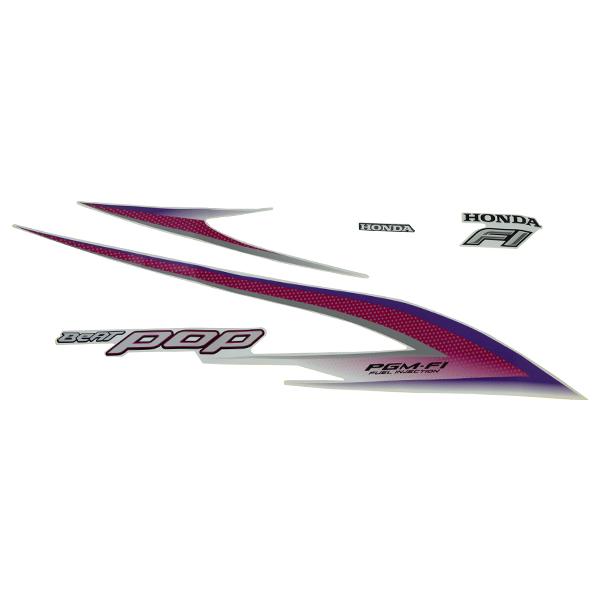 Sticker Body Set Kanan Putih Honda BeAT POP eSP K61