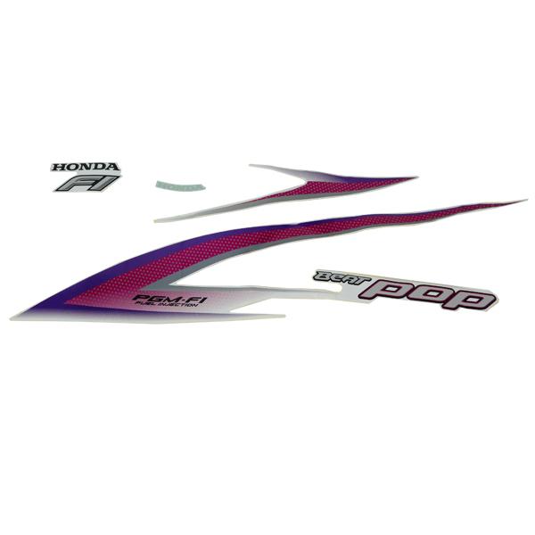 Sticker Body Set Kiri Putih Honda BeAT POP eSP K61
