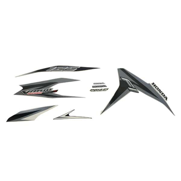 Sticker Body Set Kanan Putih Silver Honda Vario Techno 125 FI STD