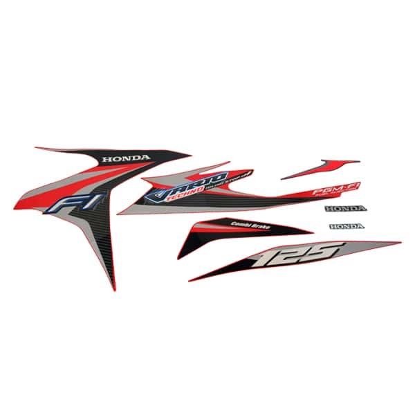 Sticker Body Set Kanan Merah Honda Vario Techno 125 FI CBS ISS