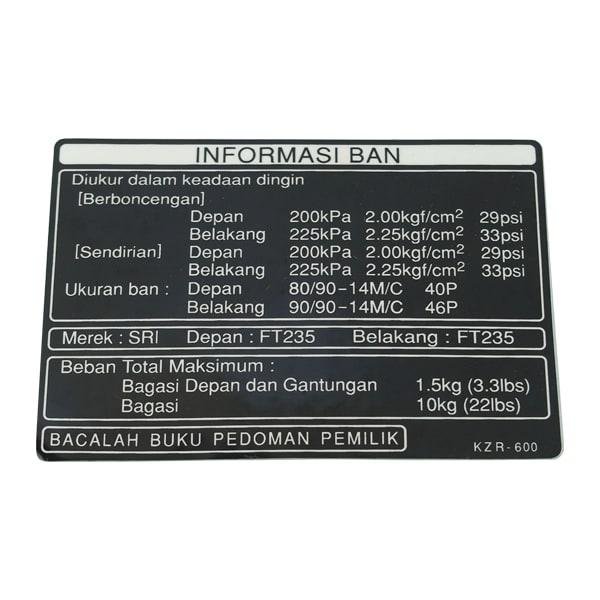 Label Tire Honda Vario Techno 125 Helm-In FI CBS