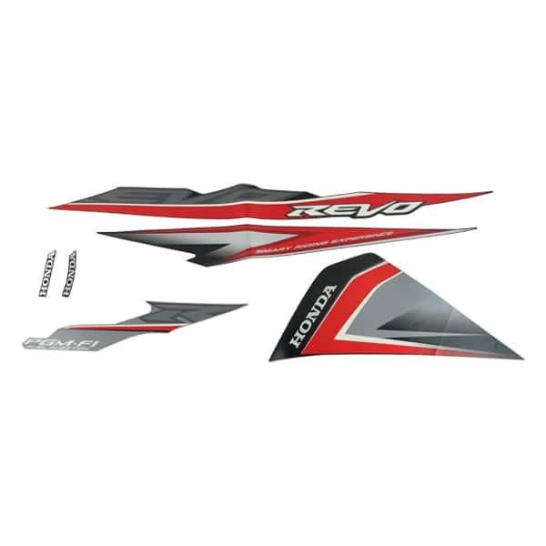 Sticker Body Set Kiri Hitam Honda Revo 110 FI