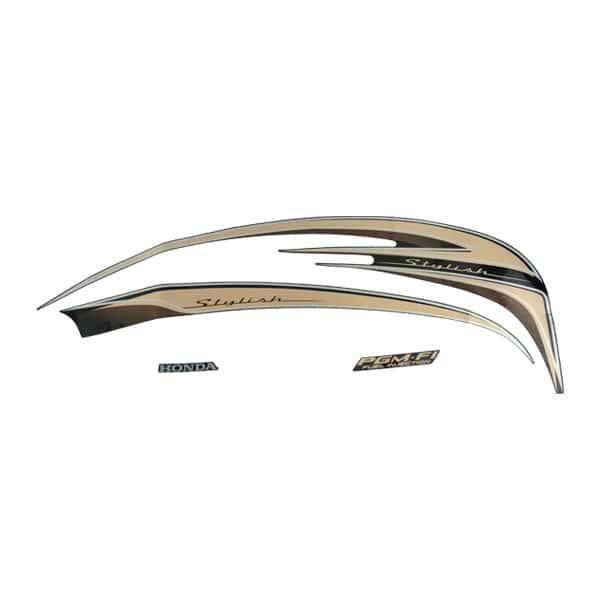 Sticker Body Set Kanan Hitam Beige Honda Scoopy FI K16G