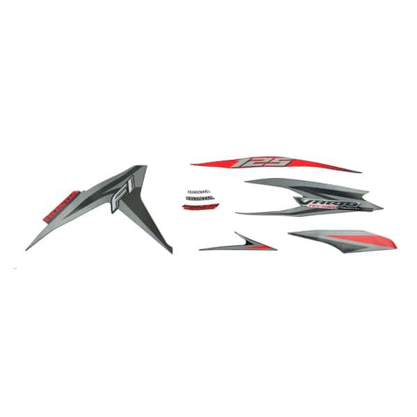 Sticker Body Set Kiri Hitam Honda Vario Techno 125 Helm-In FI CBS