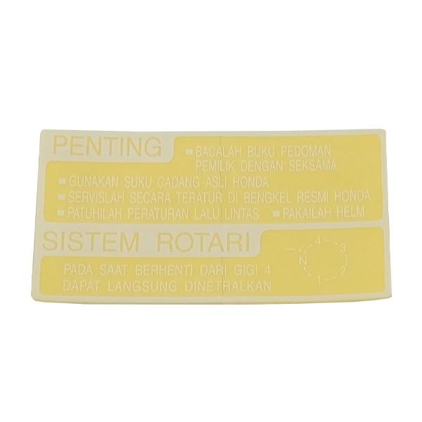 Mark Drive Caution Honda Supra X 125 Injection