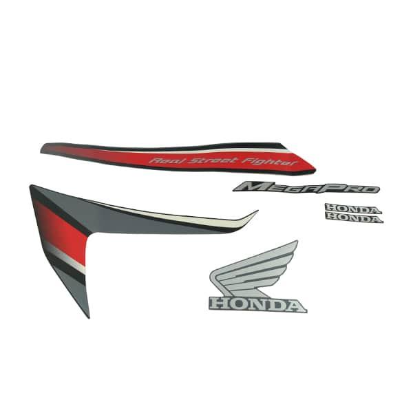 Sticker Body Set Kiri Hitam Grey Honda Mega Pro