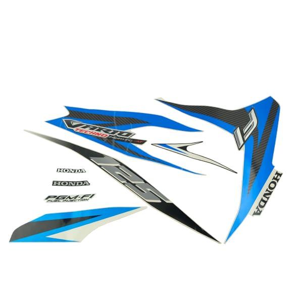 Sticker Body Set Kanan Putih Biru Honda Vario Techno 125 FI STD