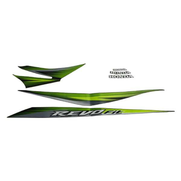 Stiker Body Set Kiri Hitam Hijau Honda Revo 110