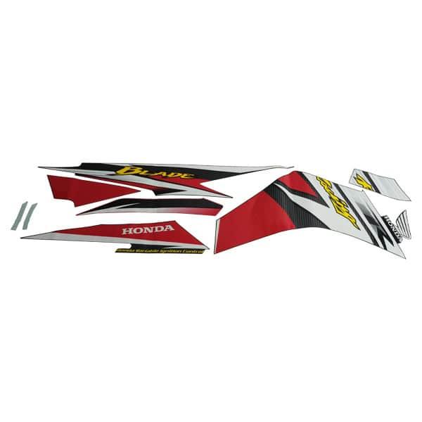Stiker Body Set Kanan Hitam Merah Honda Blade 110 K07