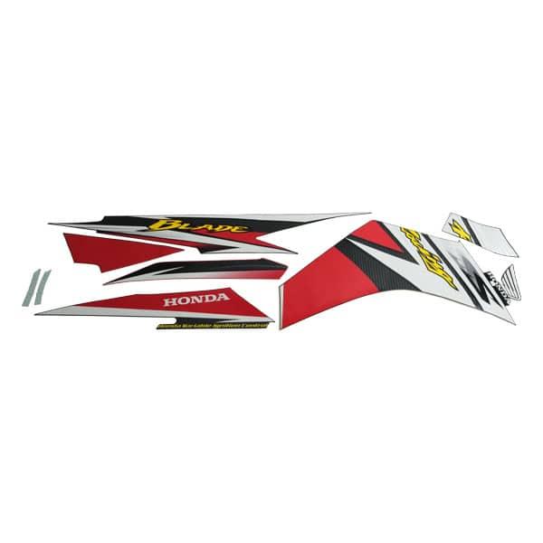 Stiker Body Set Kanan Hitam Merah Honda Blade 110 K07