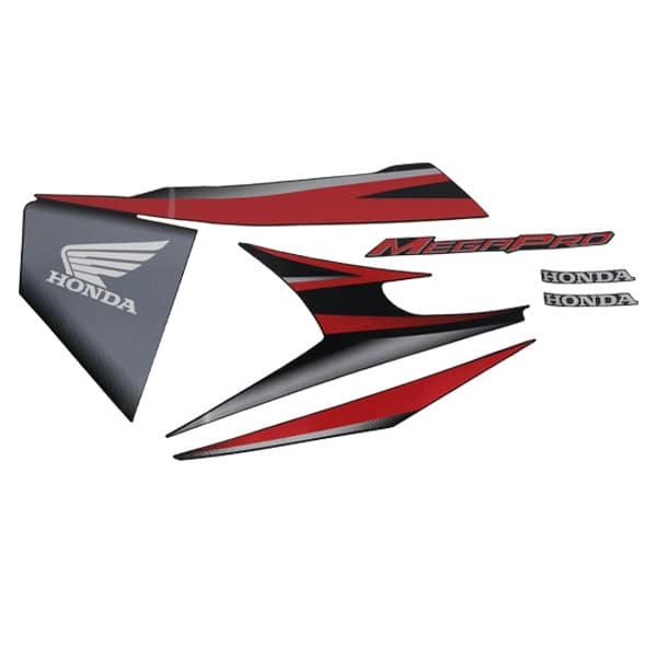 Sticker Body Kiri Hitam Biru Honda Mega Pro FI