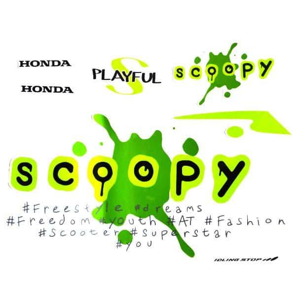 Sticker Body Kanan Putih Hijau – Scoopy eSP K93