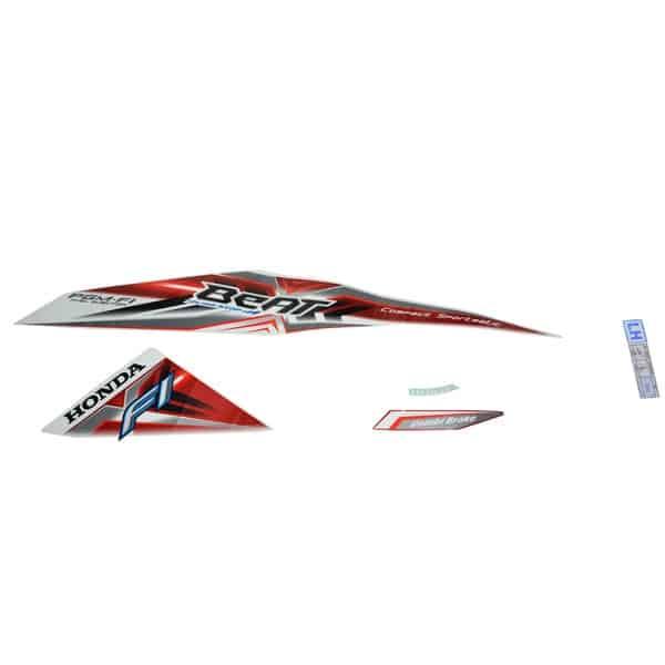 Sticker Body Kiri (Stripe Set Left) White Red – BeAT Sporty eSP (K25)
