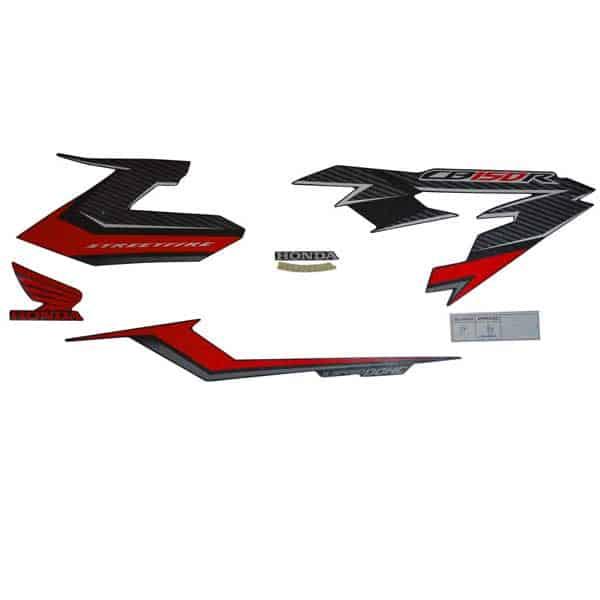 Sticker Body Kanan (Stripe Set R) Black Red – CB150 StreetFire New K15G