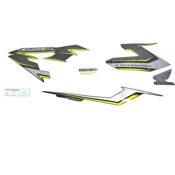 Sticker Body Kiri (Stripe Set L) Black Yellow – CB150R StreetFire K15G