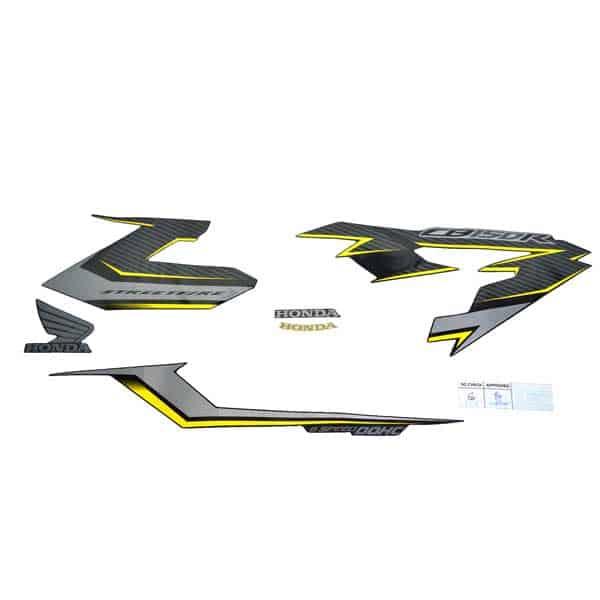 Sticker Body Kanan (Stripe Set R) Black Yellow – CB150R StreetFire K15G