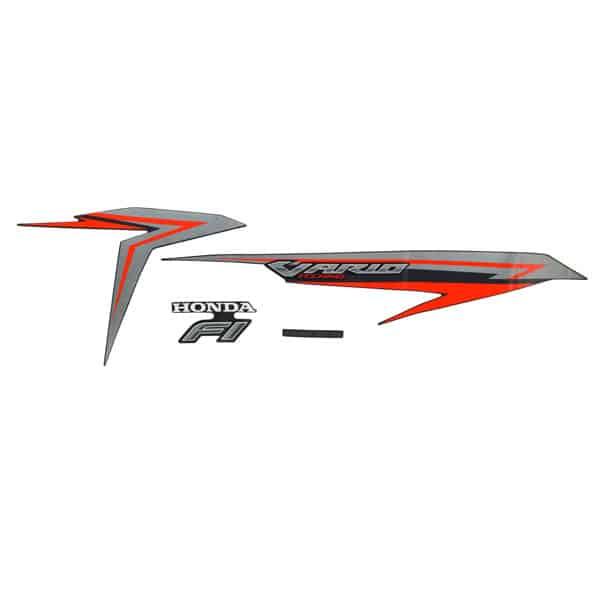 Sticker Body Kanan (Stripe Set R Black Red) – New Vario 125 eSP