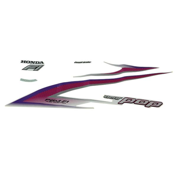 Sticker Body Set Kiri Putih Honda BeAT POP eSP K61