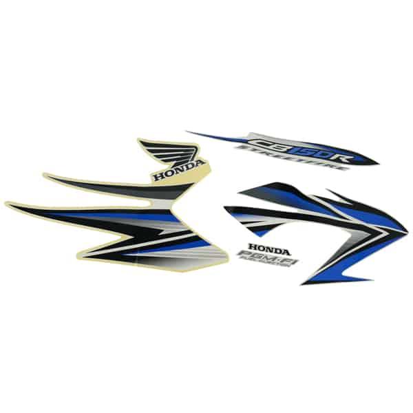 Sticker Body Kanan Putih Biru Honda CB150R StreetFire K15