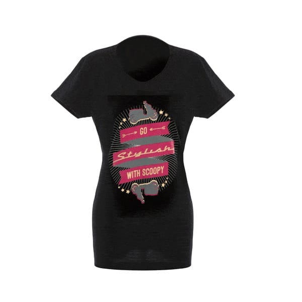 Scoopy Go T-Shirt Black Woman (M)