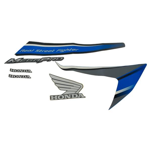 Sticker Body Kanan Biru Grey Honda Mega Pro