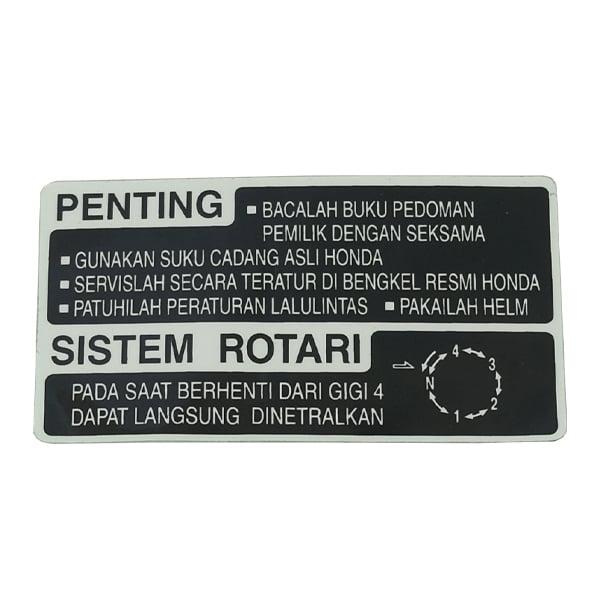 Mark Drive Caution Honda Super Cub C125