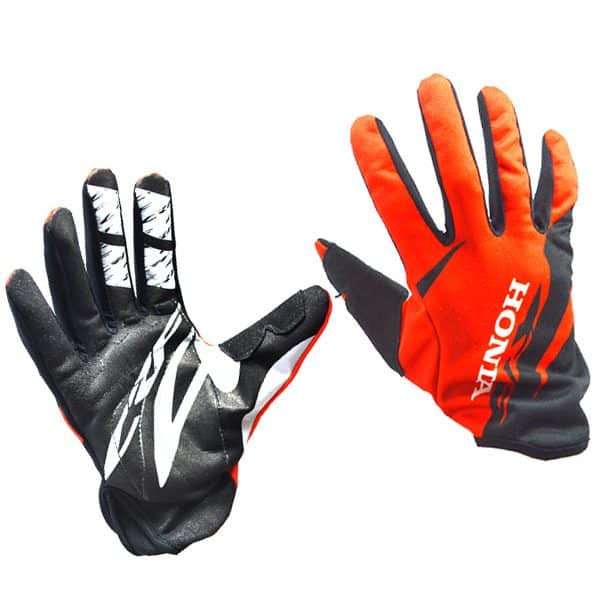 Honda CRF Print Glove Hitam Orange