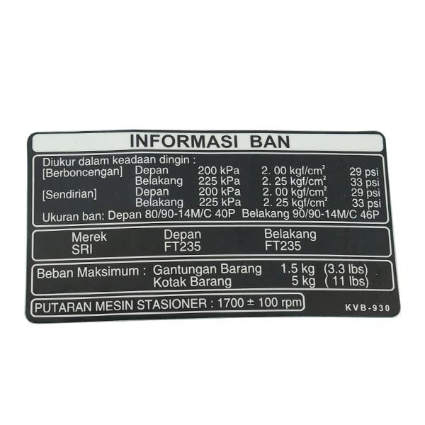 Label Tire Honda Vario 110 Techno