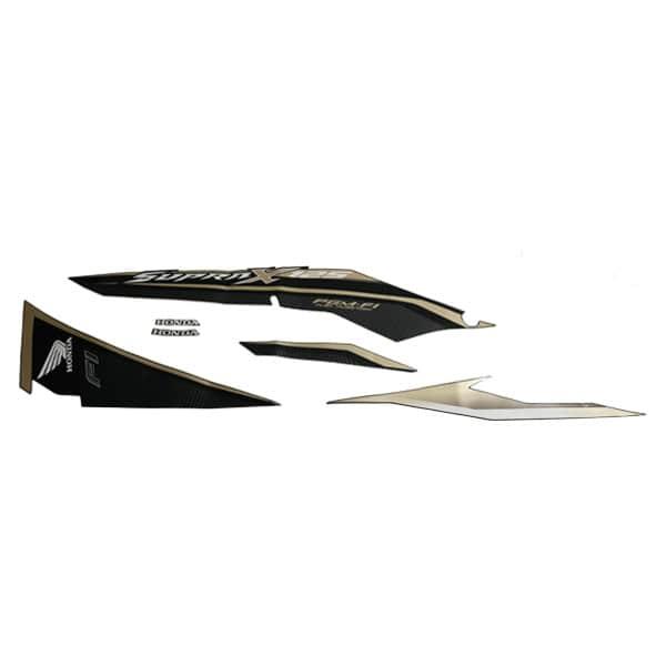 Stiker Body Set Kanan Hitam Honda Supra X 125 FI
