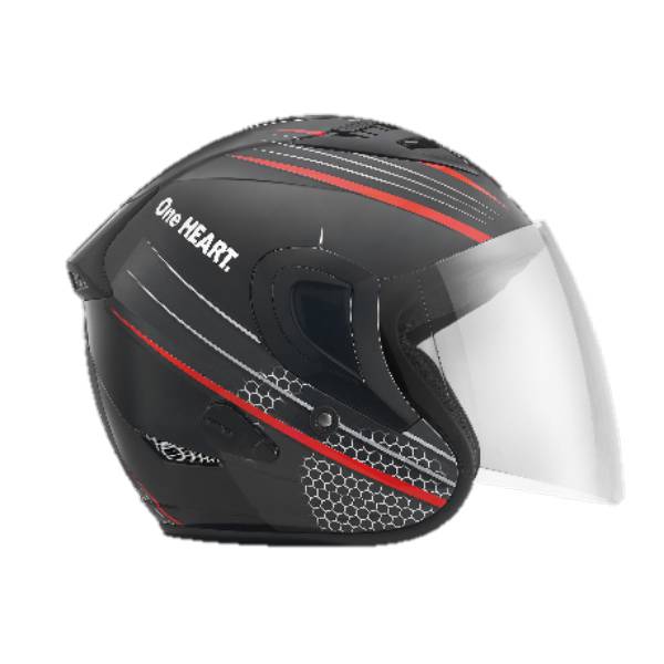 Helm Honeycomb Black Red (L)