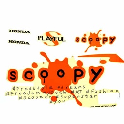 [871X0K93N20ZAR] Sticker Body Kanan Cream Silver – Scoopy eSP K93