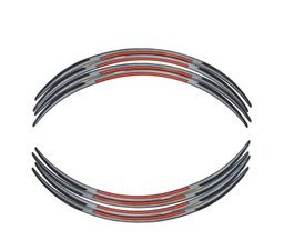 [871X0K45NOR] Sticker Velg (Wheel List Sticker Orange) – CBR 150R K45G K45N