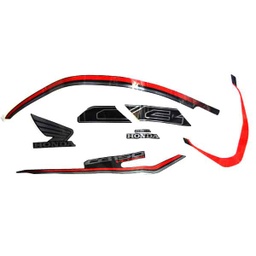 [871X0K18960ZCR] Stiker Body Set CW Kanan Black Honda CB 150 Verza