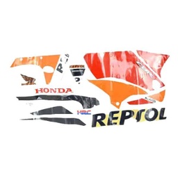 [871X0K45N20ZAR] Sticker Body Set Kanan Orange Red – Honda CBR 150R K45A