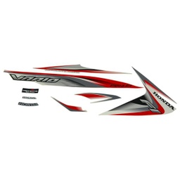 [871X0K46N00ZDR] Sticker Body Kanan Merah Silver Honda Vario 110 FI