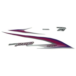 [871X0K61920ZBR] Sticker Body Set Kanan Putih Honda BeAT POP eSP K61