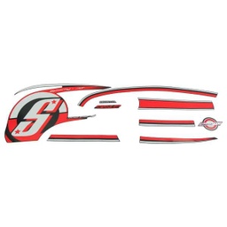 [871X0K16A50ZAL] Sticker Body Set Kiri Hitam Honda Scoopy eSP K16R