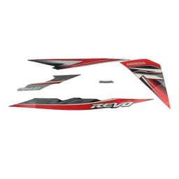 [871X0K03N30ZBL] Sticker Body Set Kiri Merah Hitam Honda Revo 110 FI