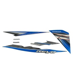 [871X0K03N30ZCL] Sticker Body Set Kiri Biru Hitam Honda Revo 110 FI