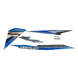 [871X0K03N30ZCR] Sticker Body Set Kanan Biru Hitam Honda Revo 110 FI